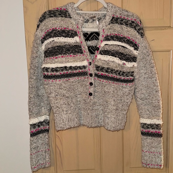 Free People Sweaters - Free People Color Pop Henley Sweater